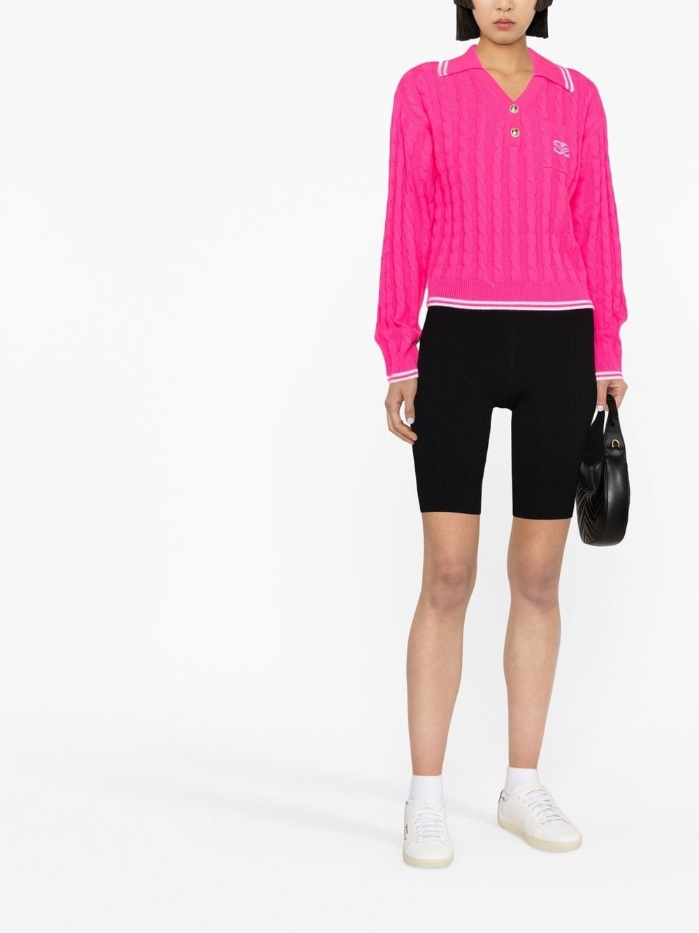 ribbed-knit cycling shorts - 2