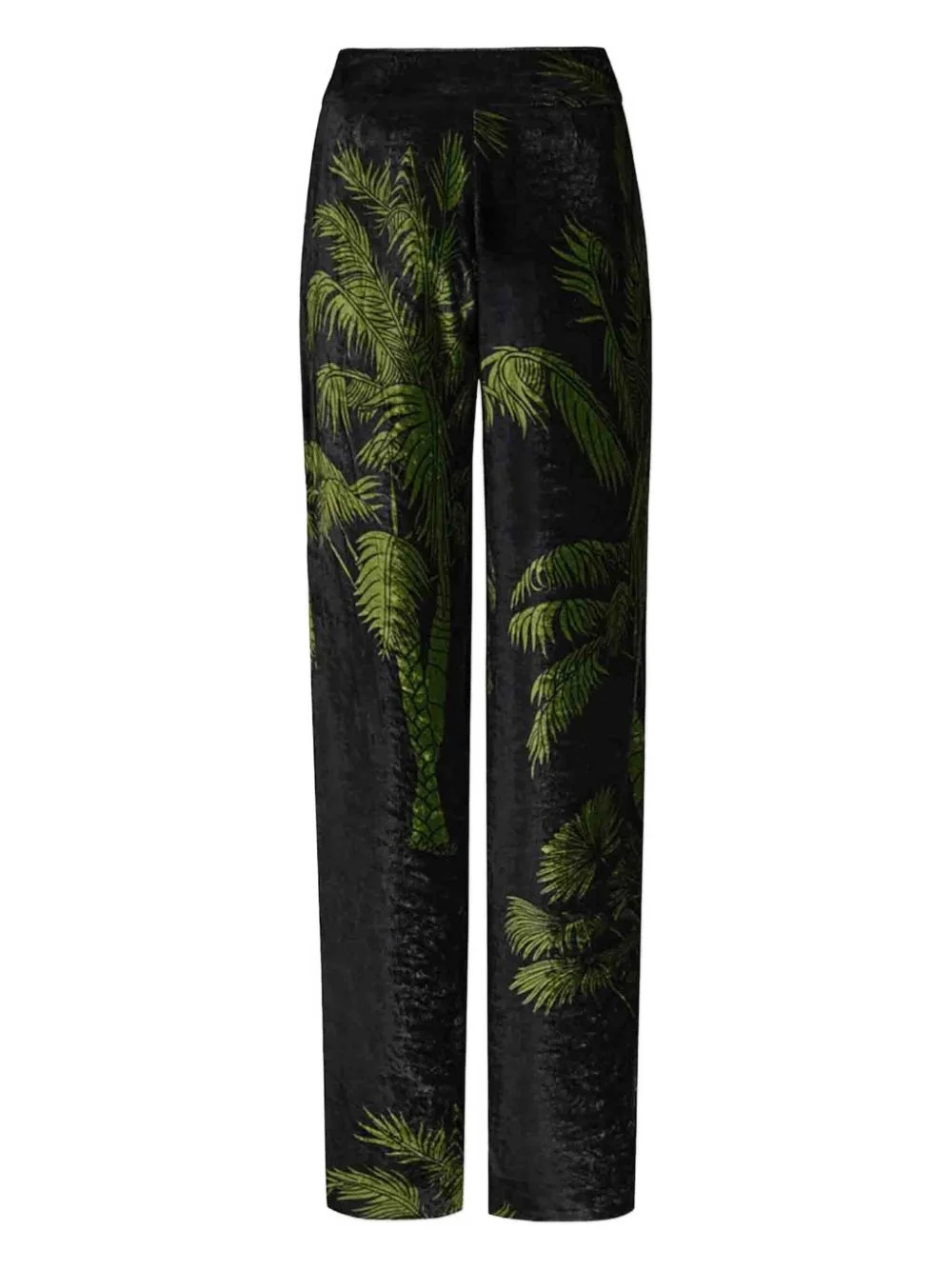palm-tree print trousers - 1