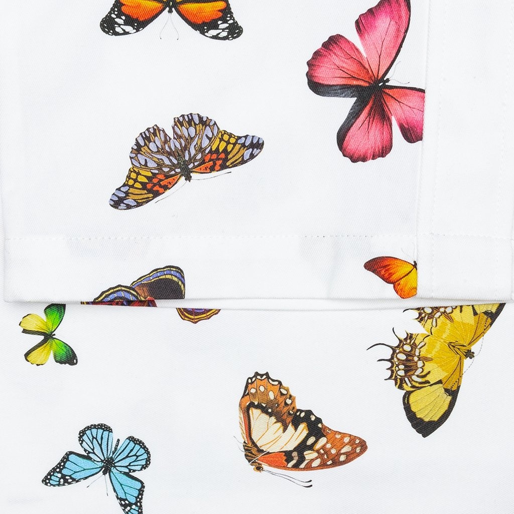PALM ANGELS BUTTERFLY BUCKLES PANTS - WHITE/MULTI - 4