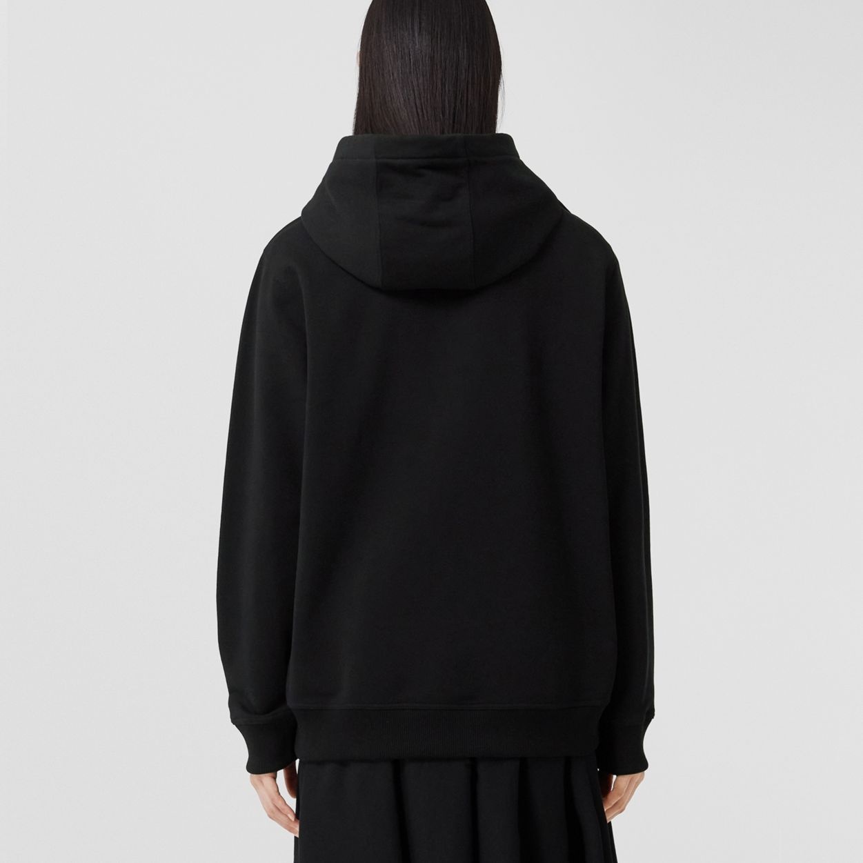 Botanical Sketch Print Cotton Oversized Hoodie - 4