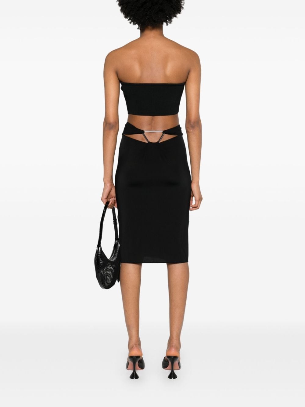 Triangle-hardware midi skirt - 2