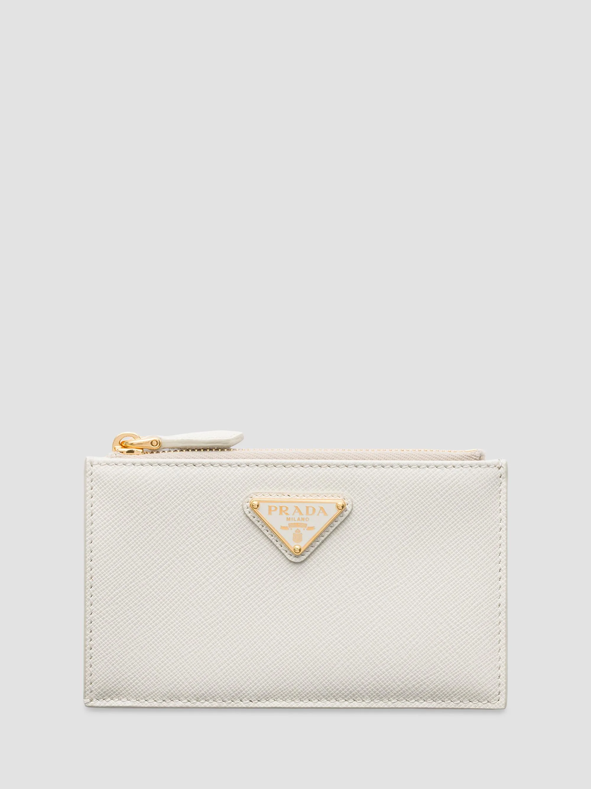 Women's Saffiano Leather Card Holder - White - 1