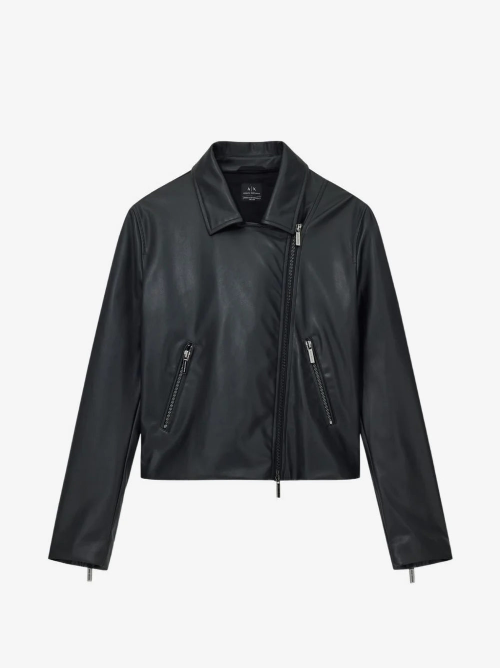 grained-texture zip-fastening jacket - 1