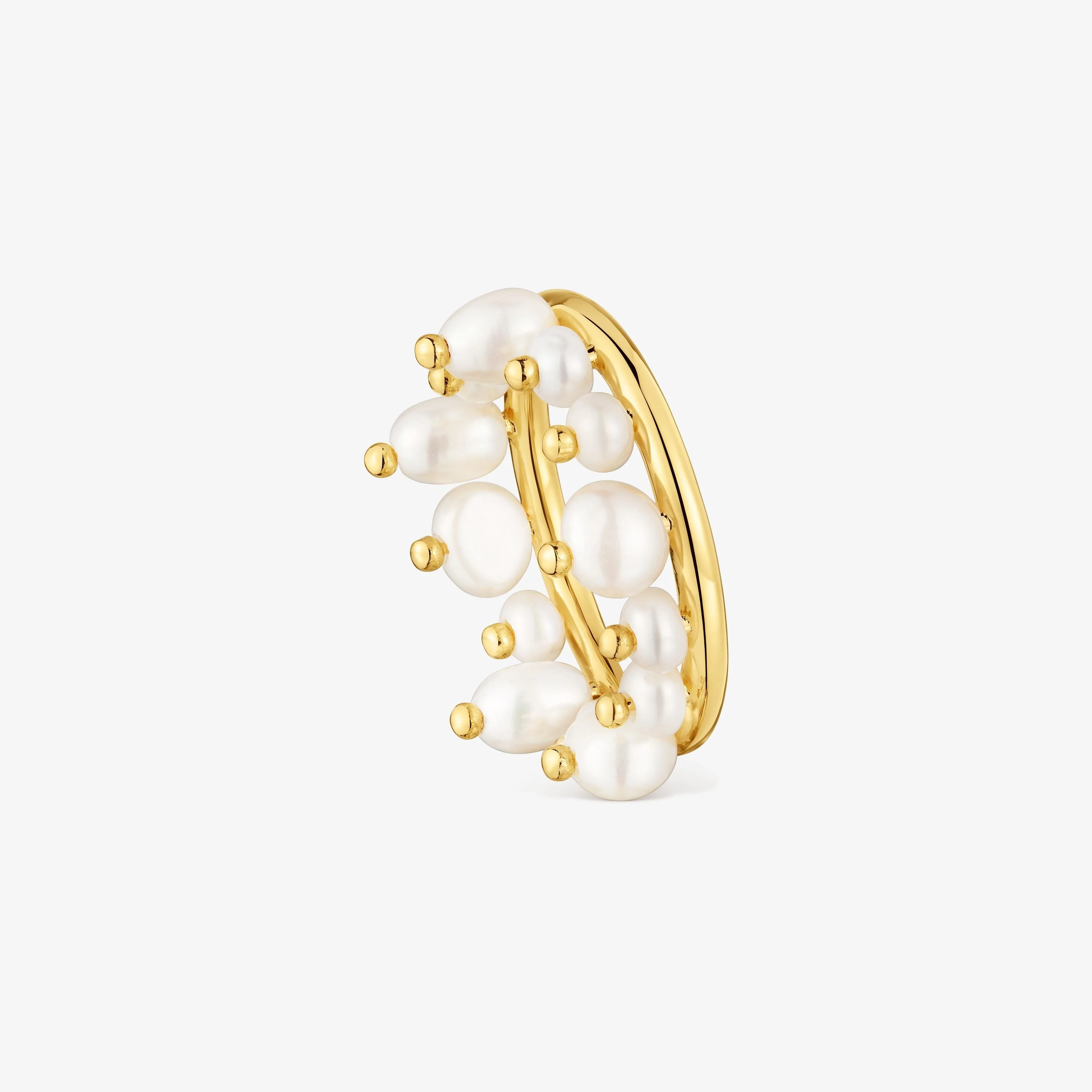 Small 18K gold vermeil and cultured pearls Ring Sugar Party - 1