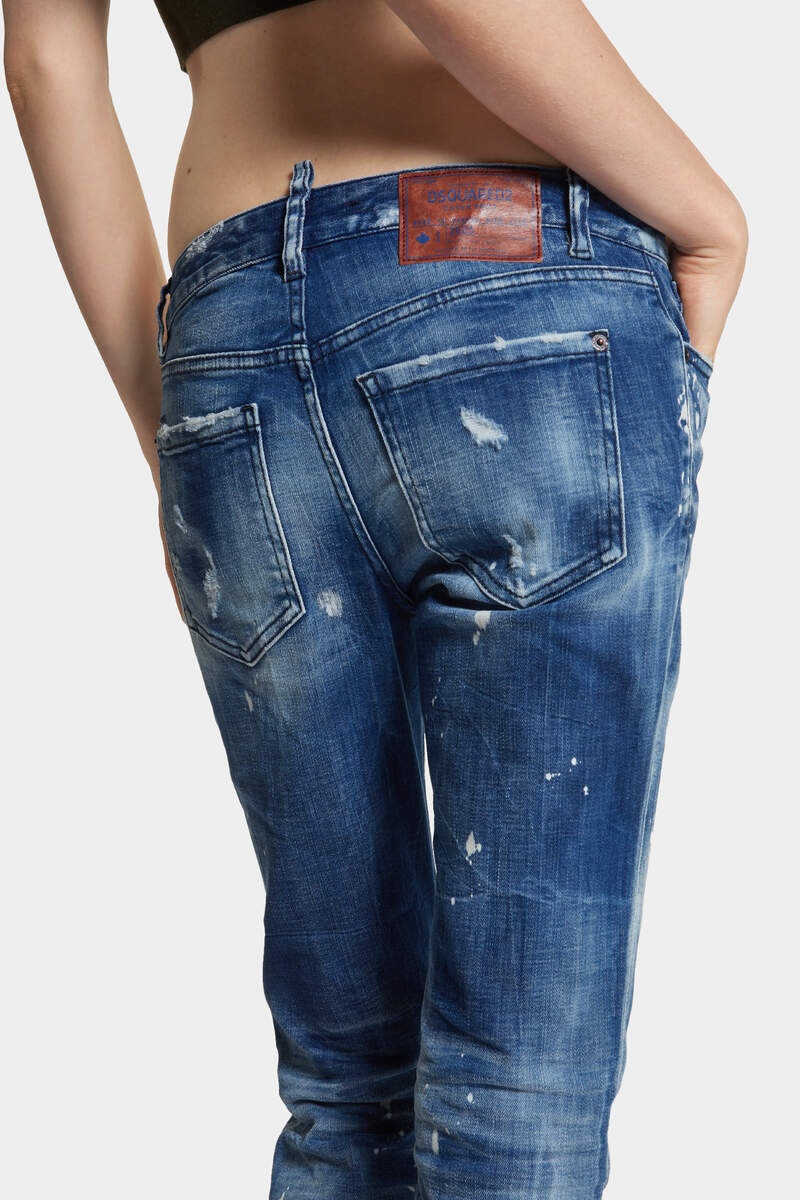 MEDIUM FILO BLU WASH MEDIUM WAIST FLARE JEANS - 6