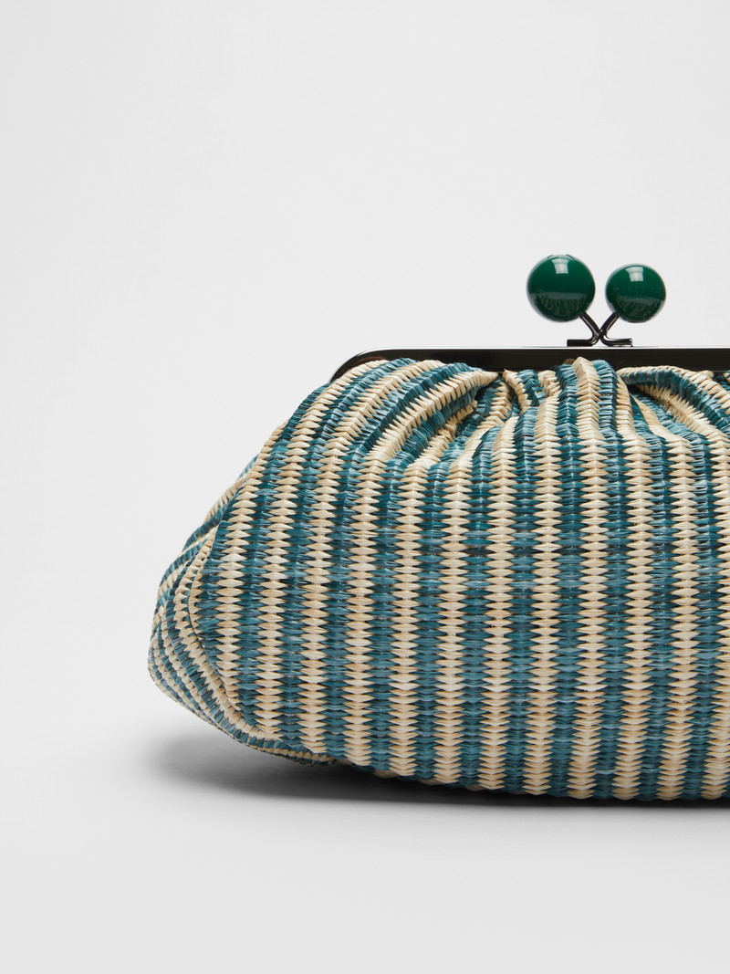 CAPUA Striped raffia Pasticcino Bag 4