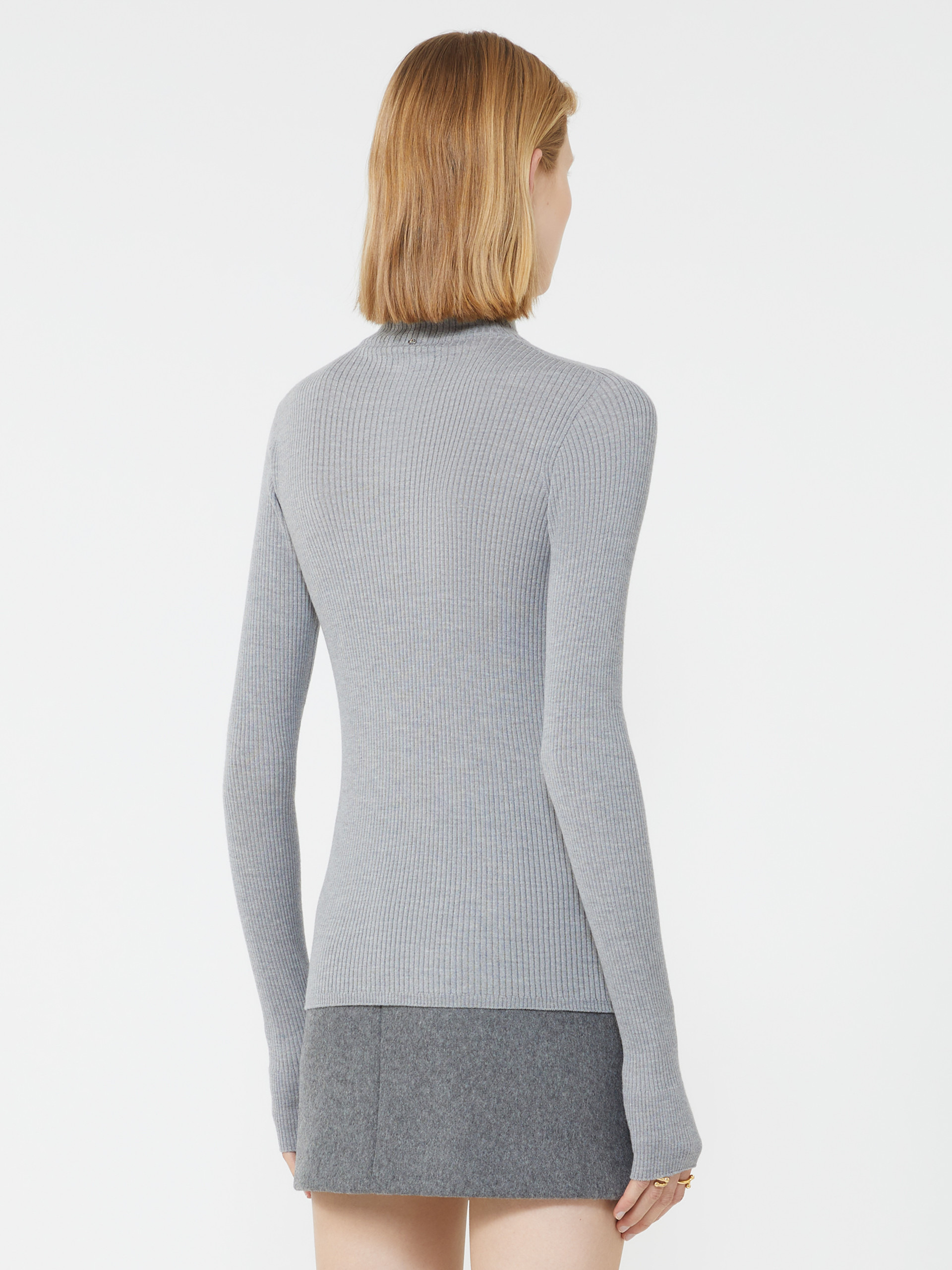 NIAGARA Wool mock polo-neck sweater - 4
