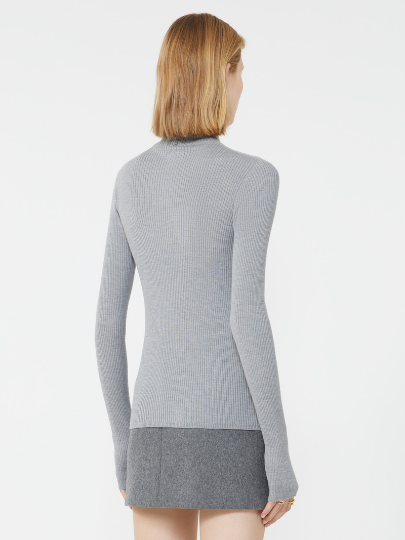 NIAGARA Wool mock polo-neck sweater 4