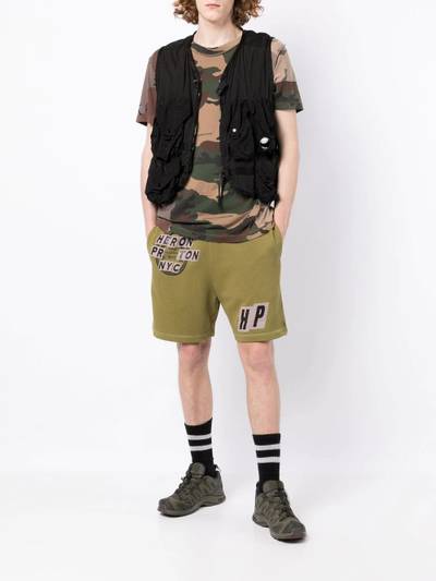 Heron Preston logo-print track shorts outlook