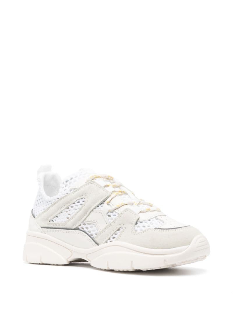 panelled low-top sneakers - 2