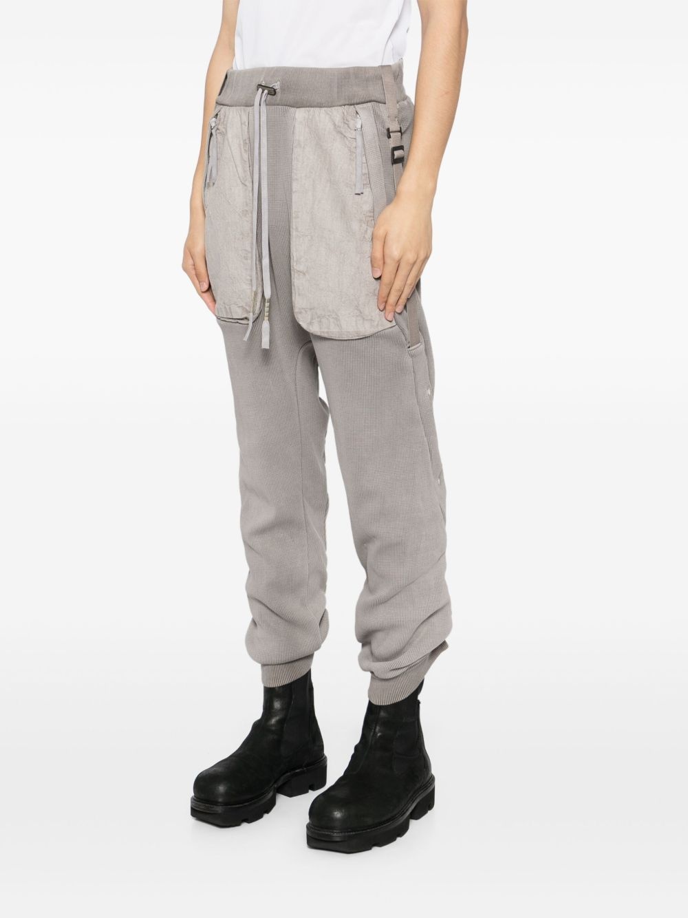 drawstring drop-crotch trousers - 3