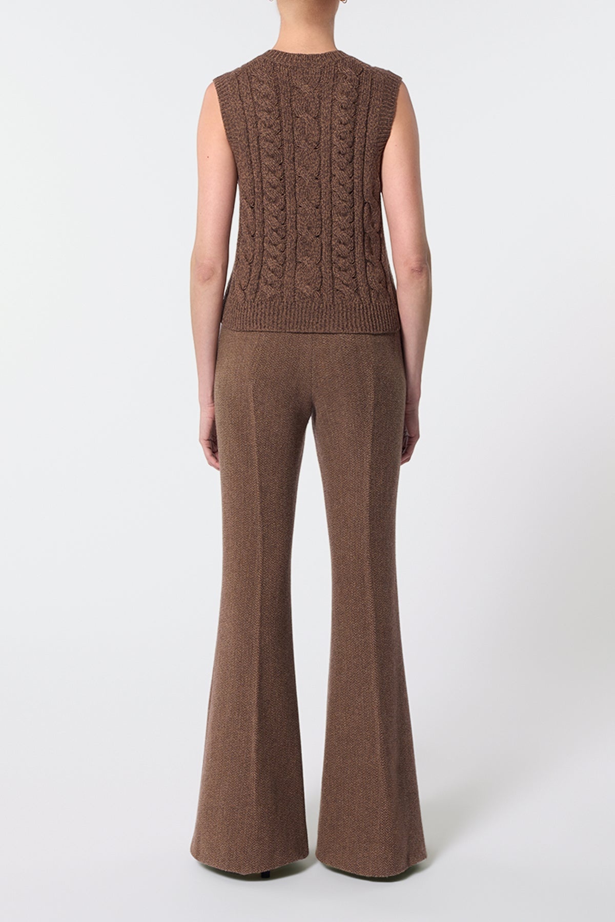 Selsey Knit Top in Chocolate Multi Cashmere - 4