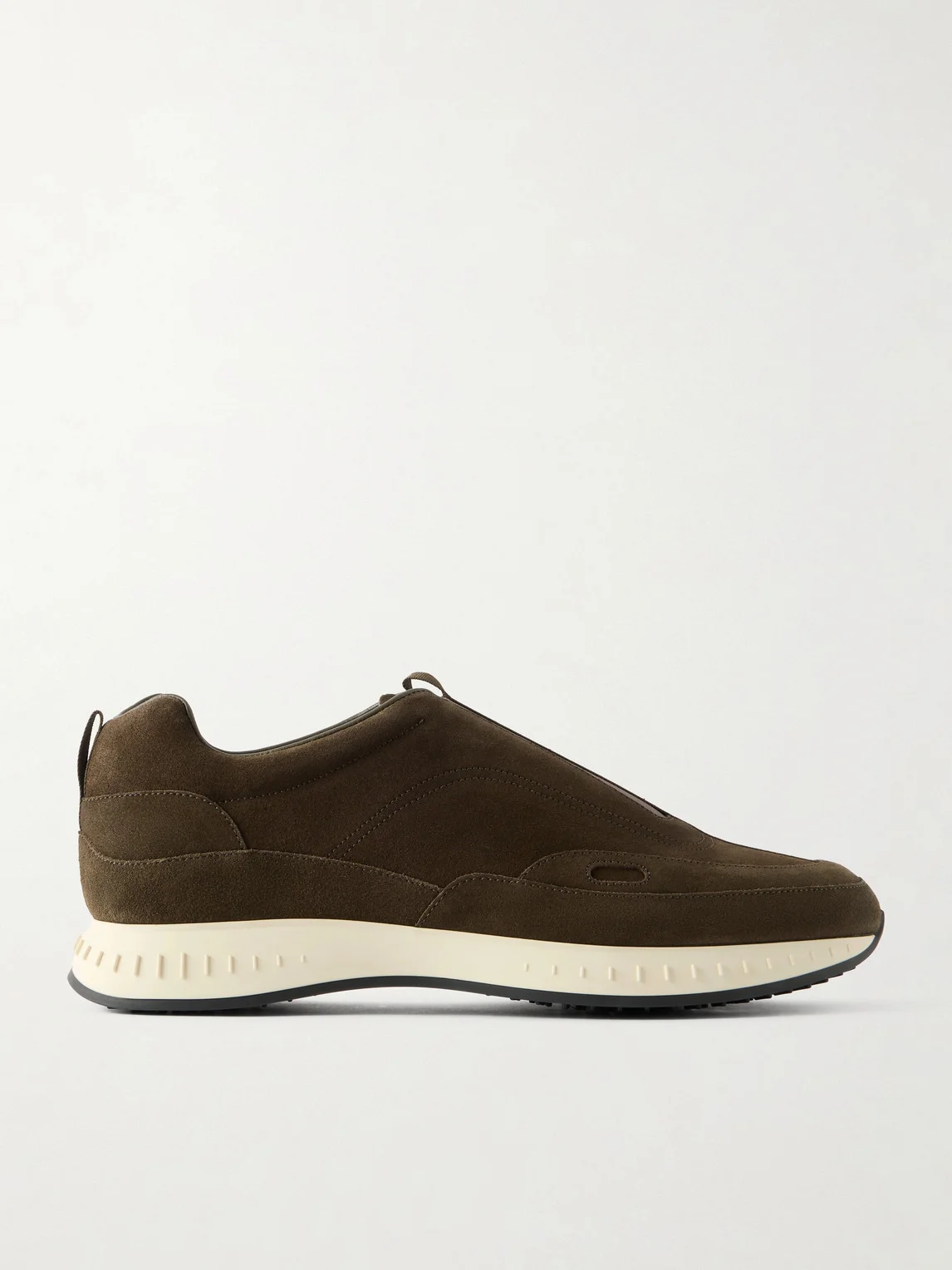 Elastic Stream Suede Sneakers - 1