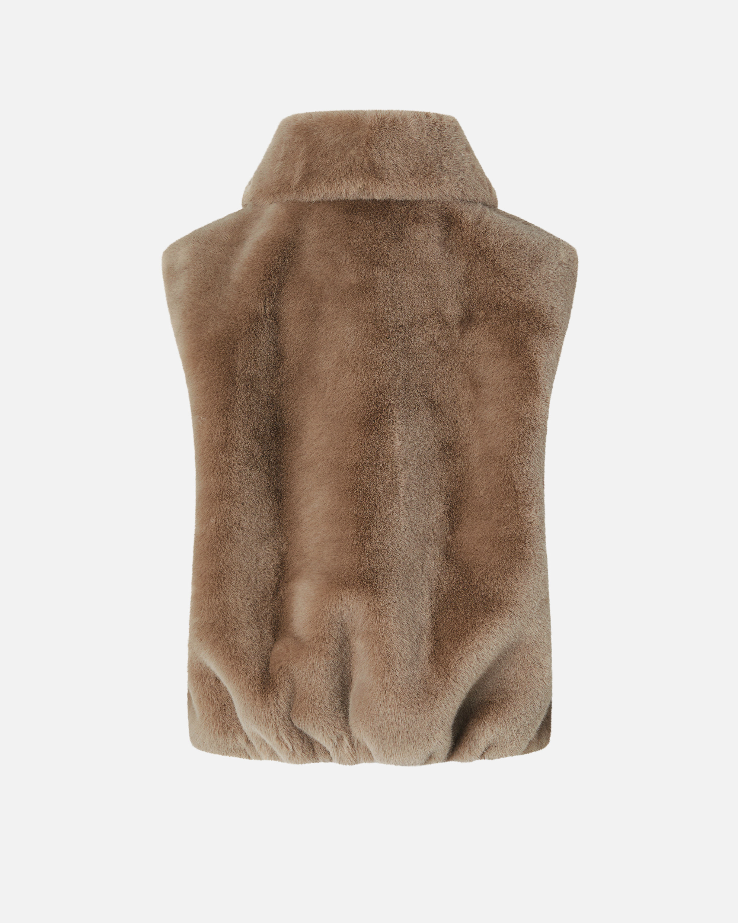 FAUX FUR GILET WITH ZIP - 6