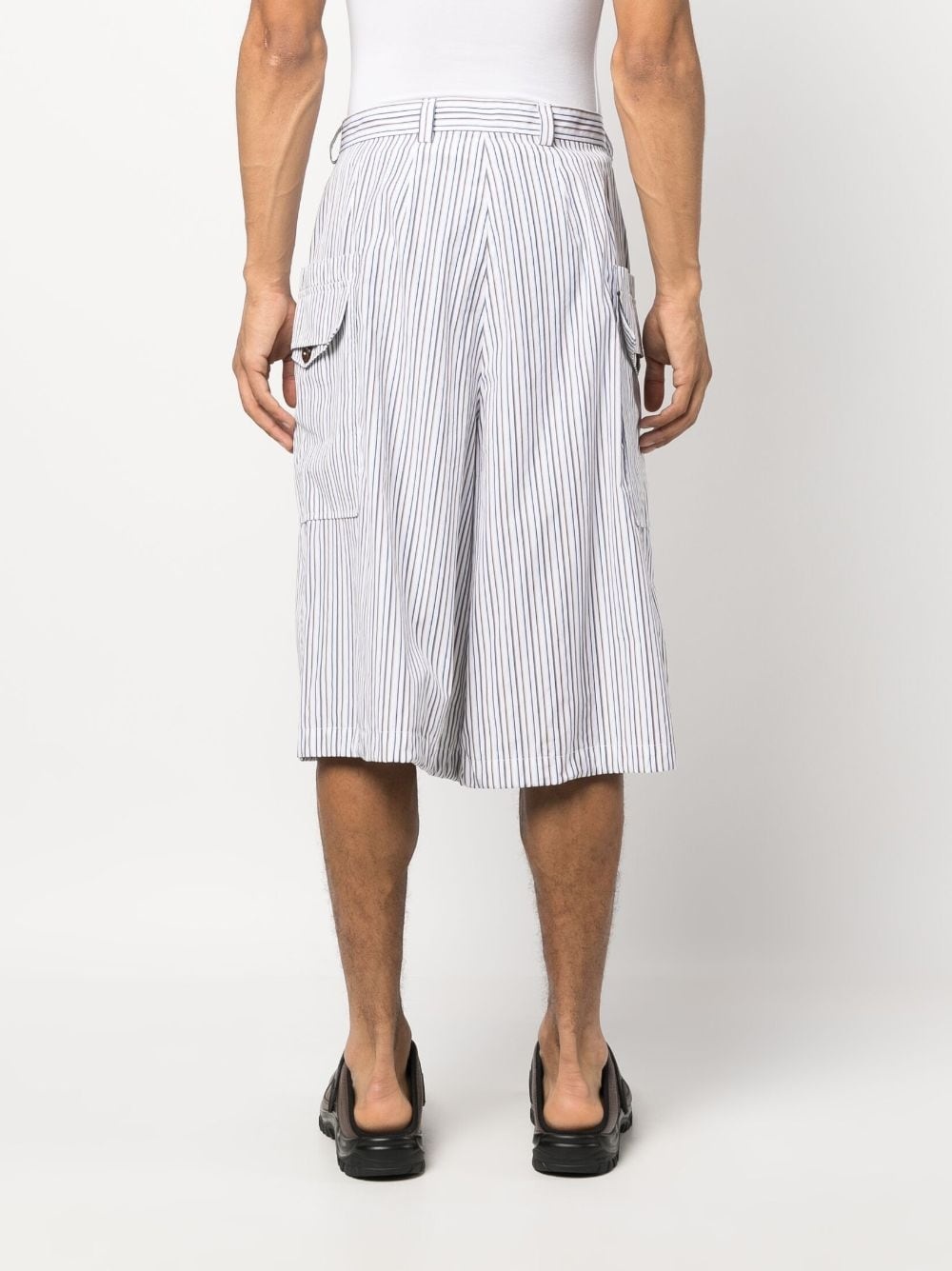 striped jacquard bermuda shorts - 4