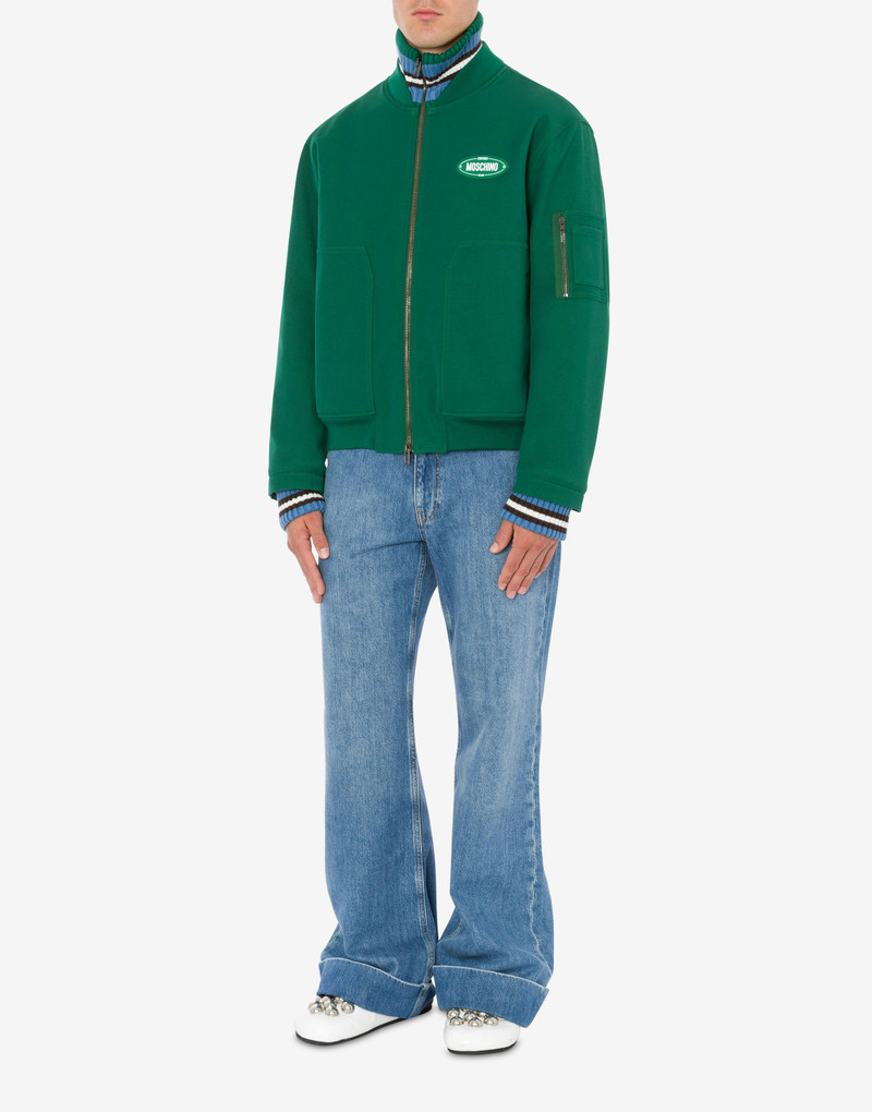 Moschino OVAL PATCH BOMBER JACKET outlook