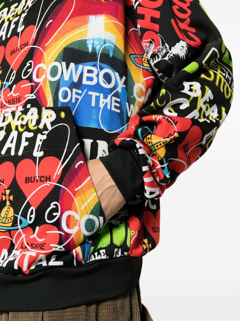Orb graphic-print jersey hoodie - 6