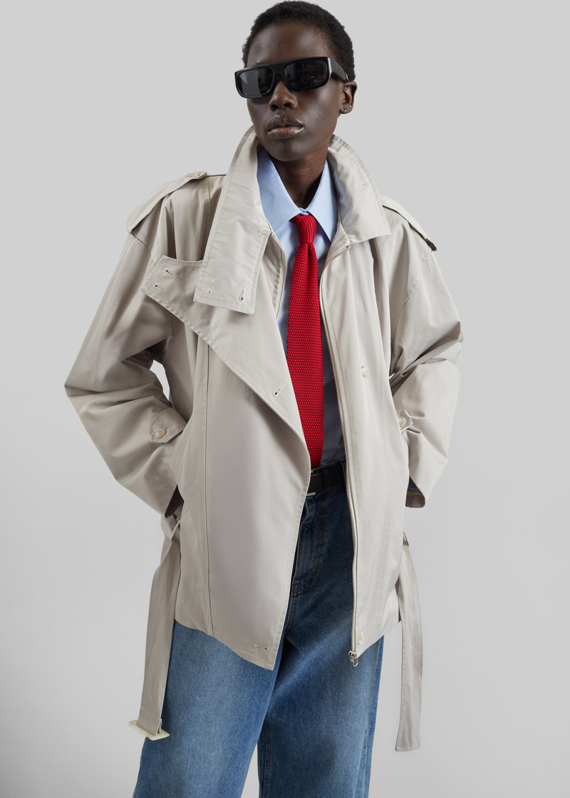Virar Short Trench - Ice Grey 4