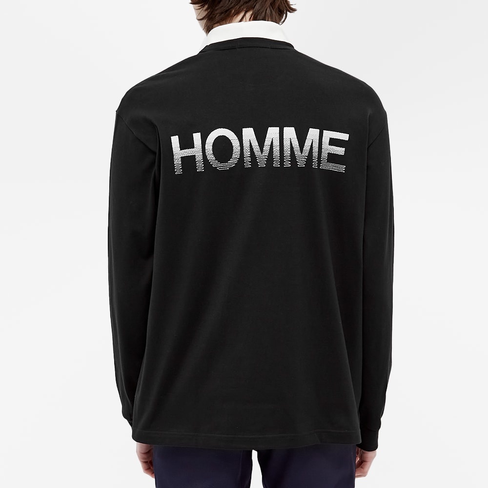 Comme Des Garcons Homme Long Sleeve Back Embroidered Tee - 5