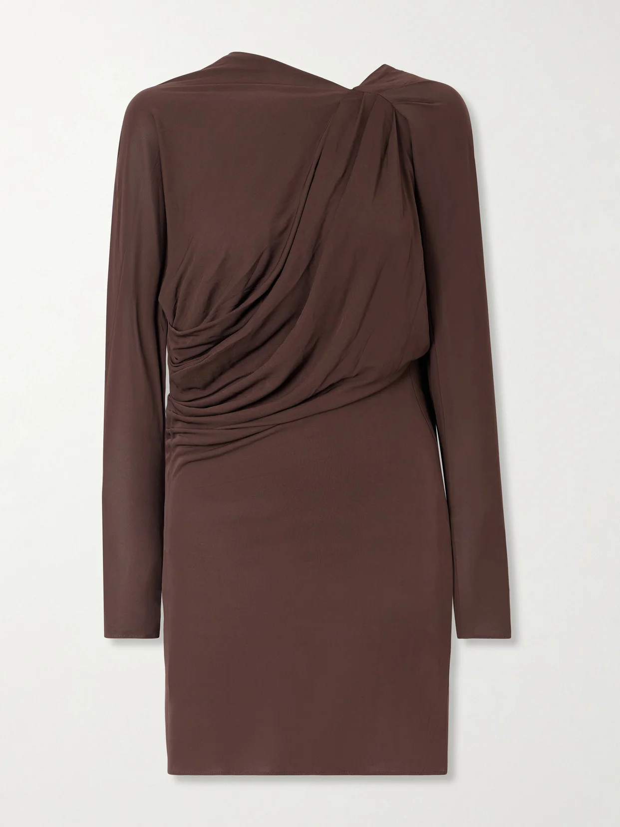 Open-back Draped Jersey Mini Dress - 1