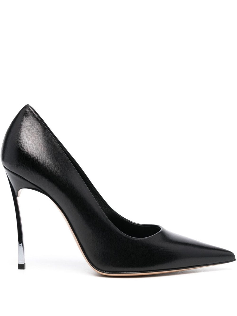 sculpted-heel 110mm leather pumps 1