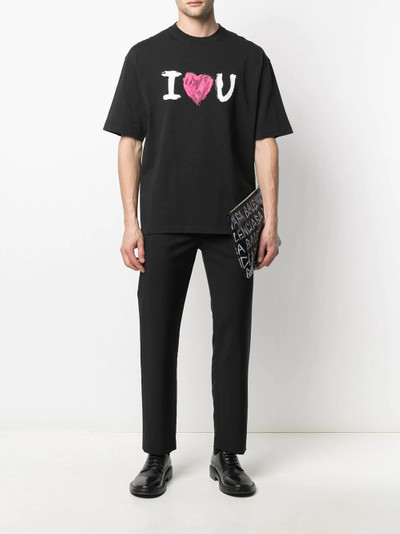 BALENCIAGA I Love You print T-shirt outlook