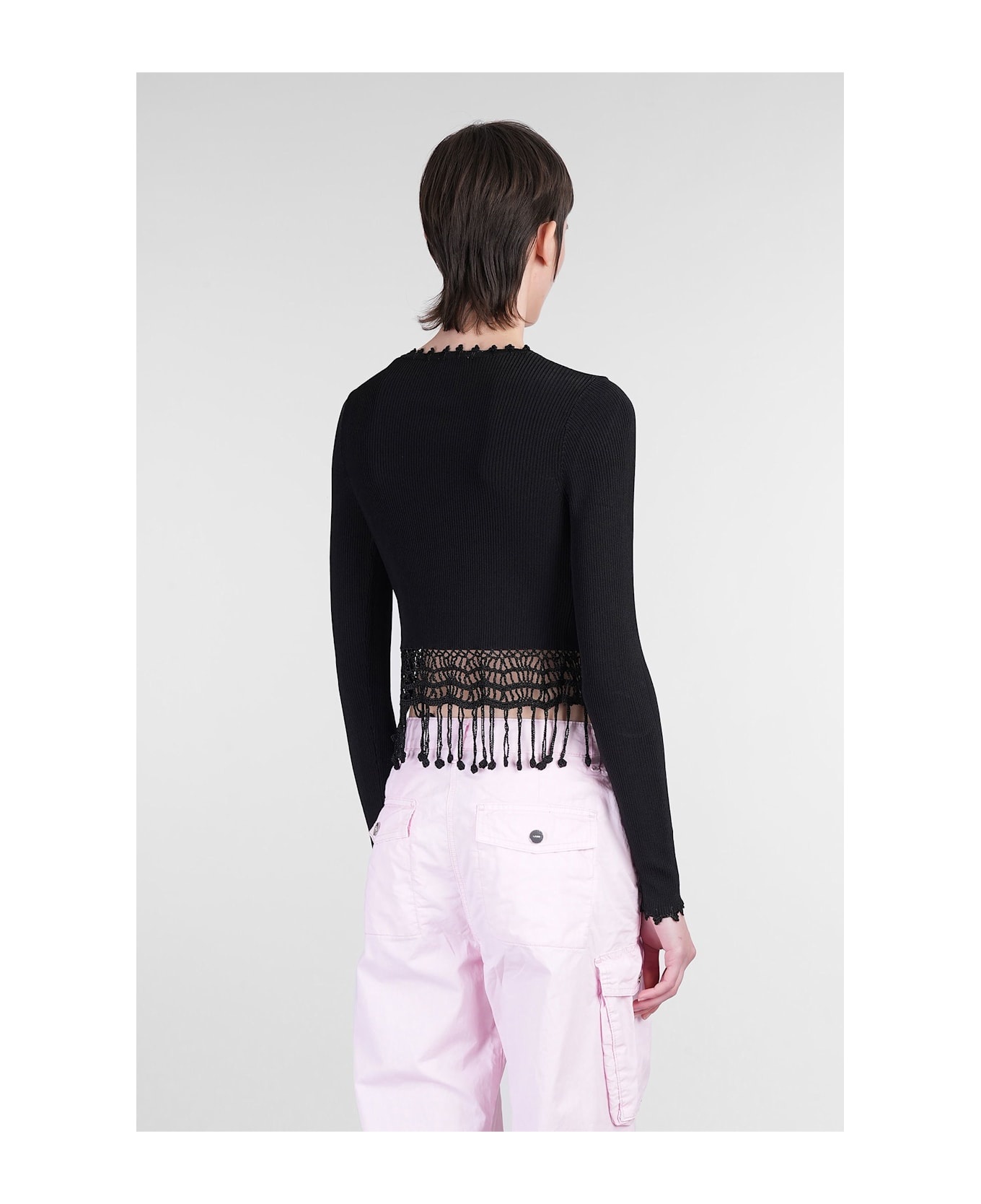 Cardigan In Black Viscose - 3