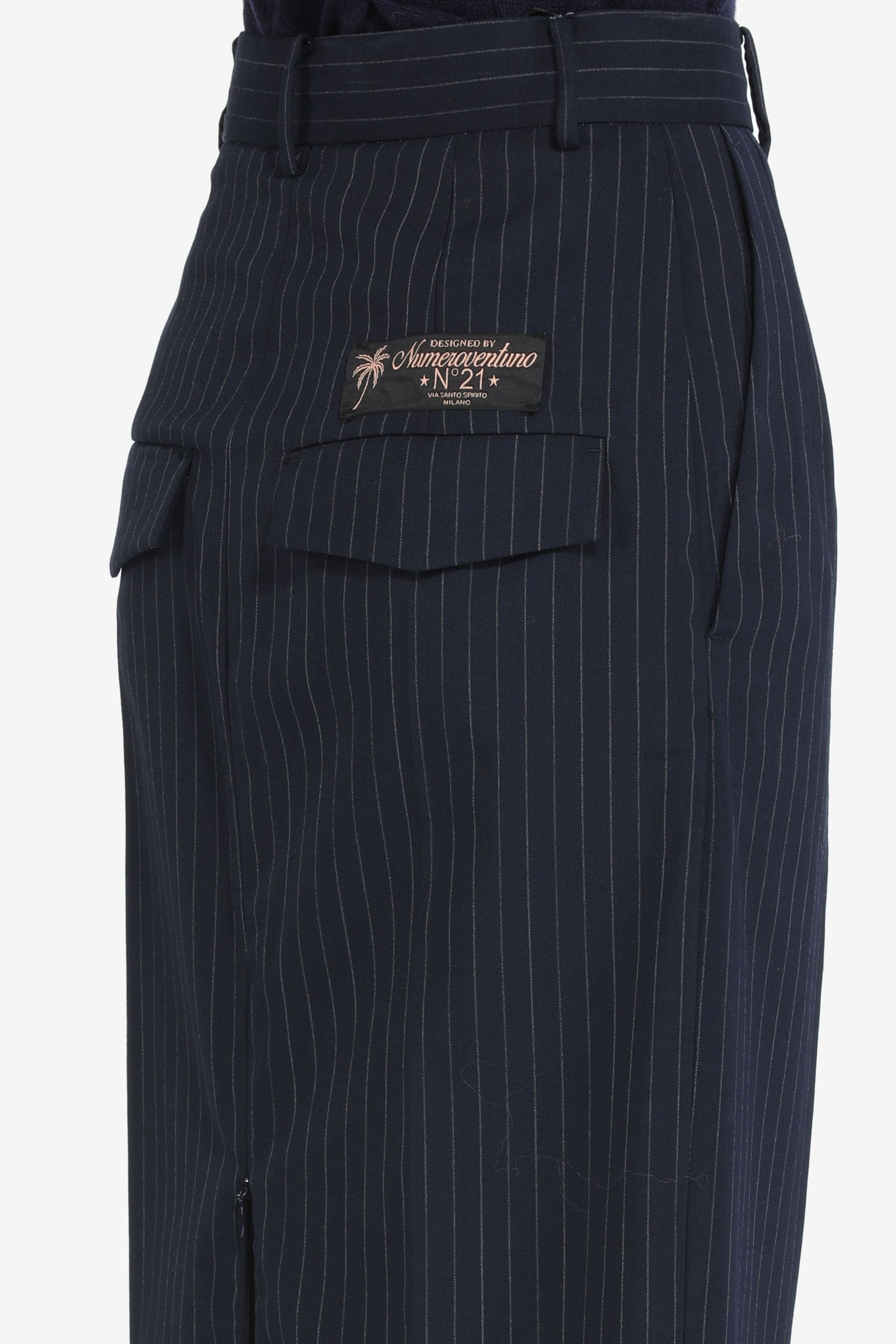 PINSTRIPE TAILORED SKIRT - 5