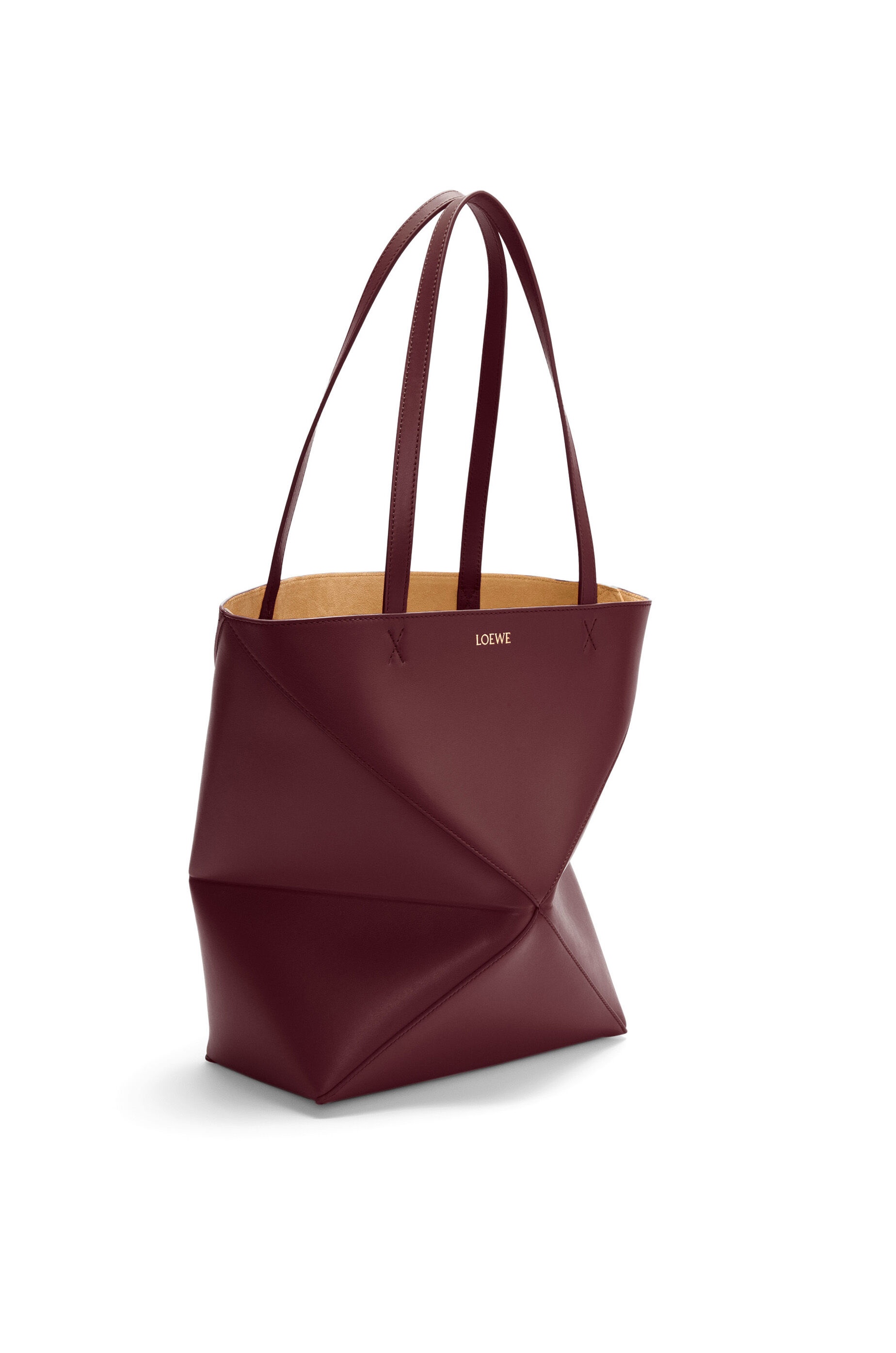 Puzzle Fold Tote in shiny calfskin - 2