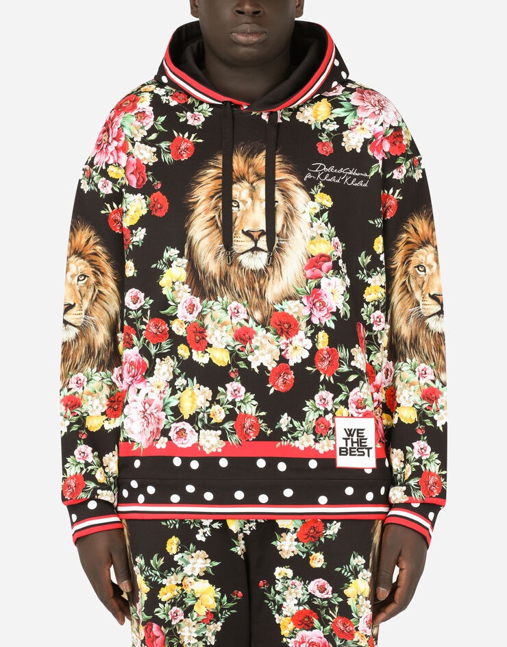 Hoodie with lion mix print - 3