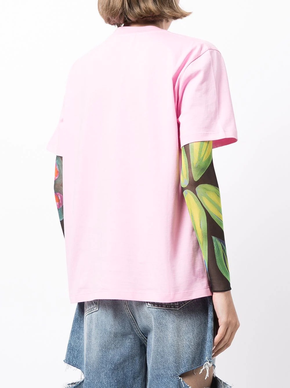 chest-logo crew neck T-shirt - 4
