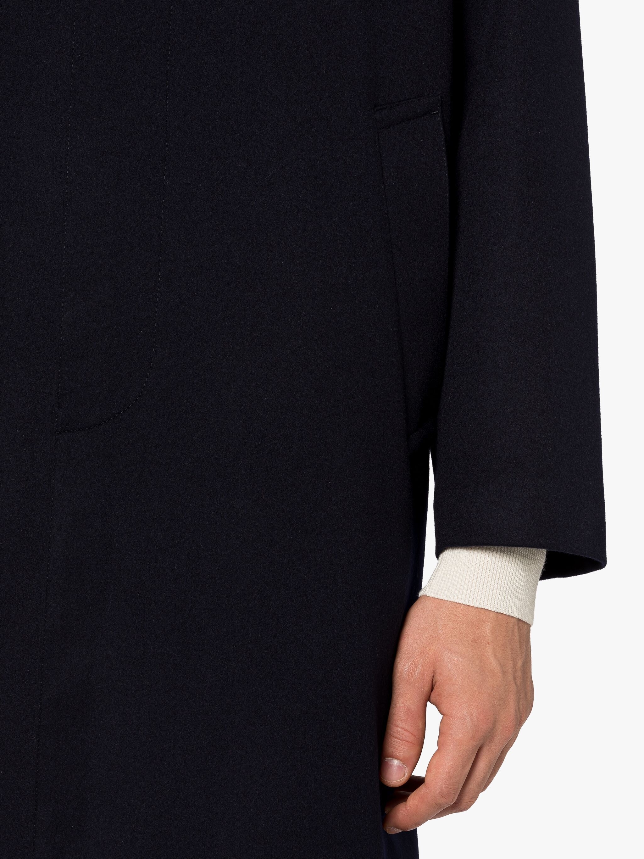 DUNKELD NAVY RAIN SYSTEM WOOL 3/4 COAT - 6