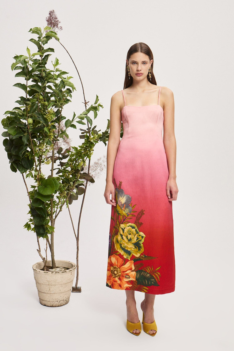 ALÉMAIS Inez Midi Dress outlook