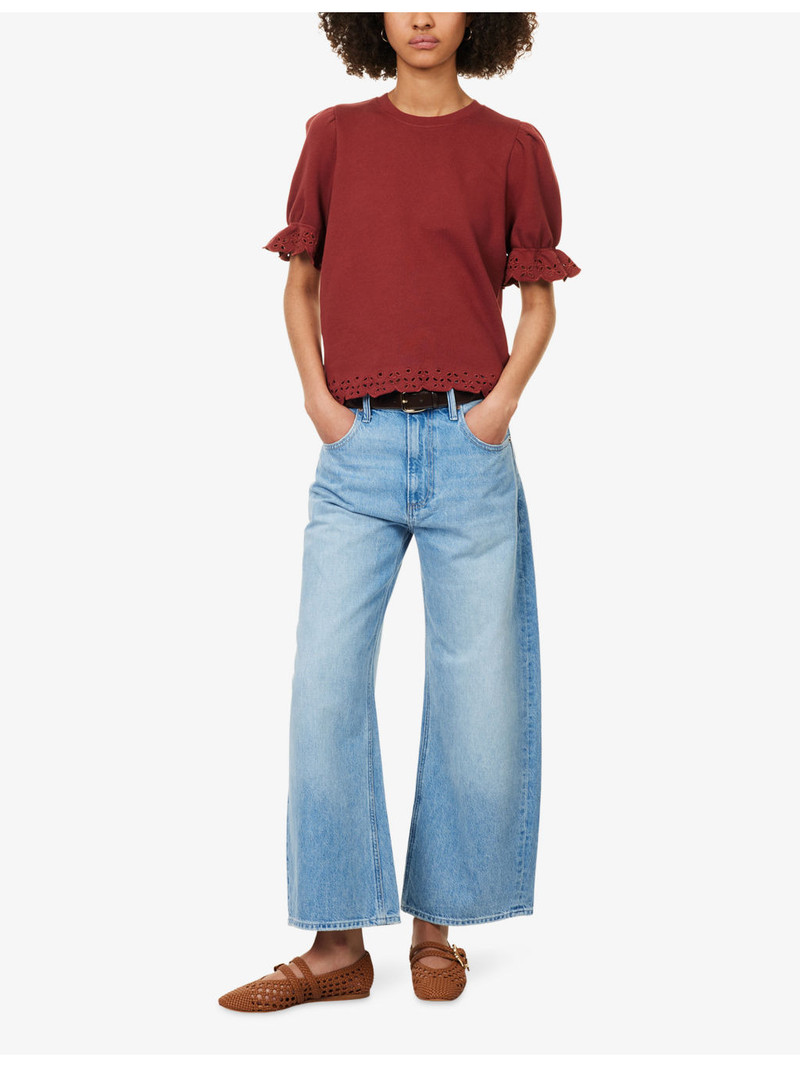 PAIGE Arellia Ankle-Seam Cotton Denim Jeans outlook