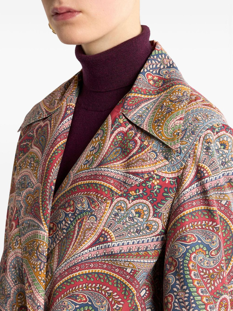 paisley double-breasted trench coat 4
