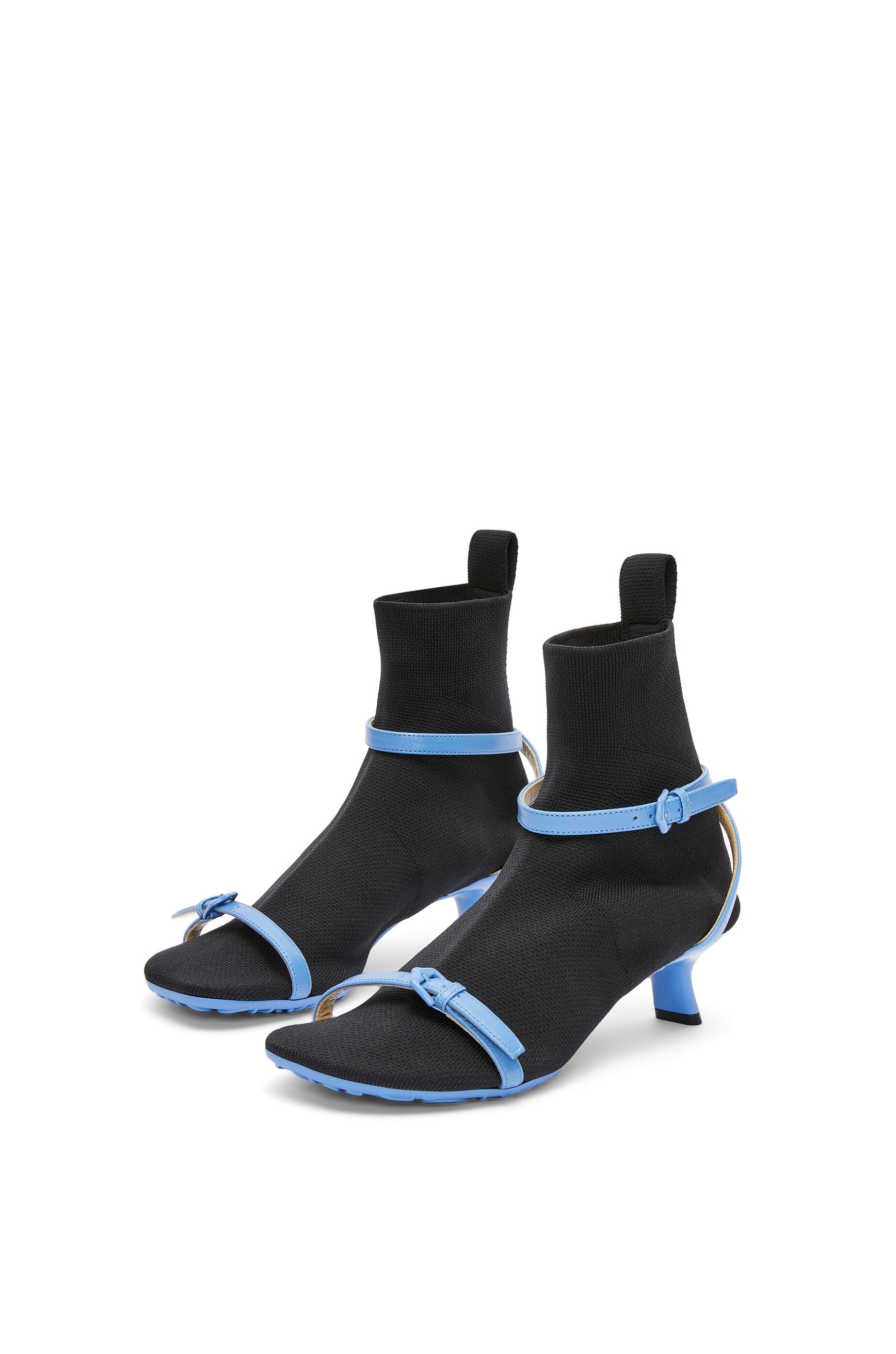 Kitten Heel sock boot in technical knit and lambskin - 3