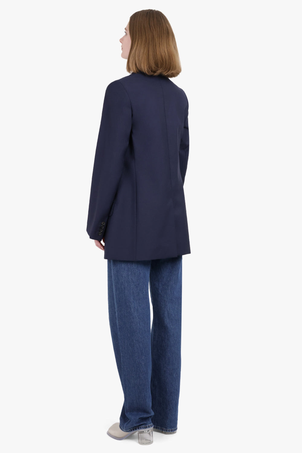 DECONSTRUCTED TAILORED BLAZER NAVY - 4