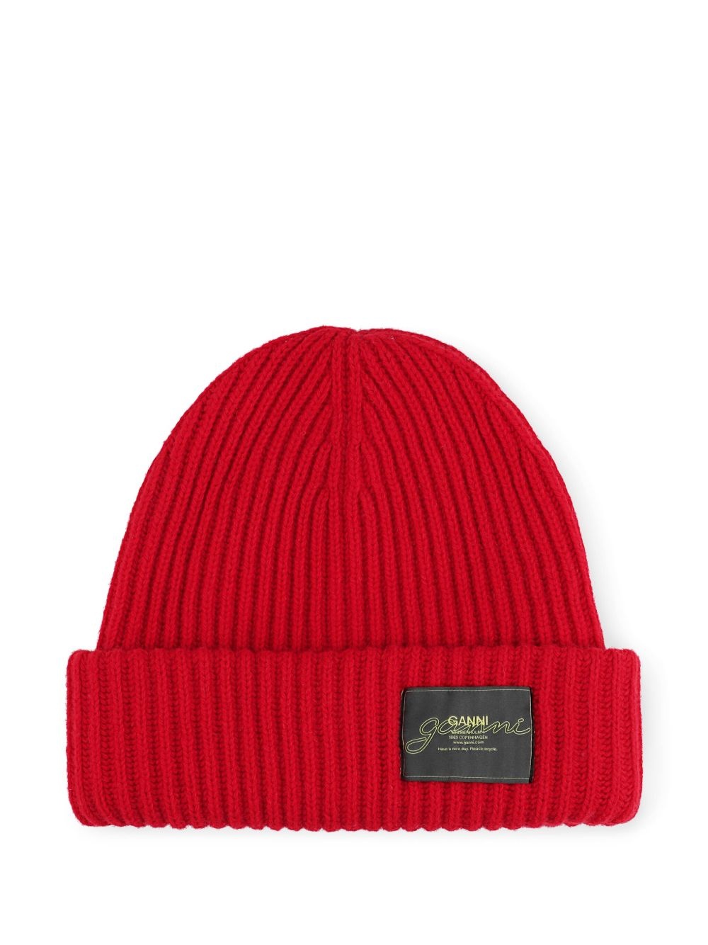 logo patch beanie - 1