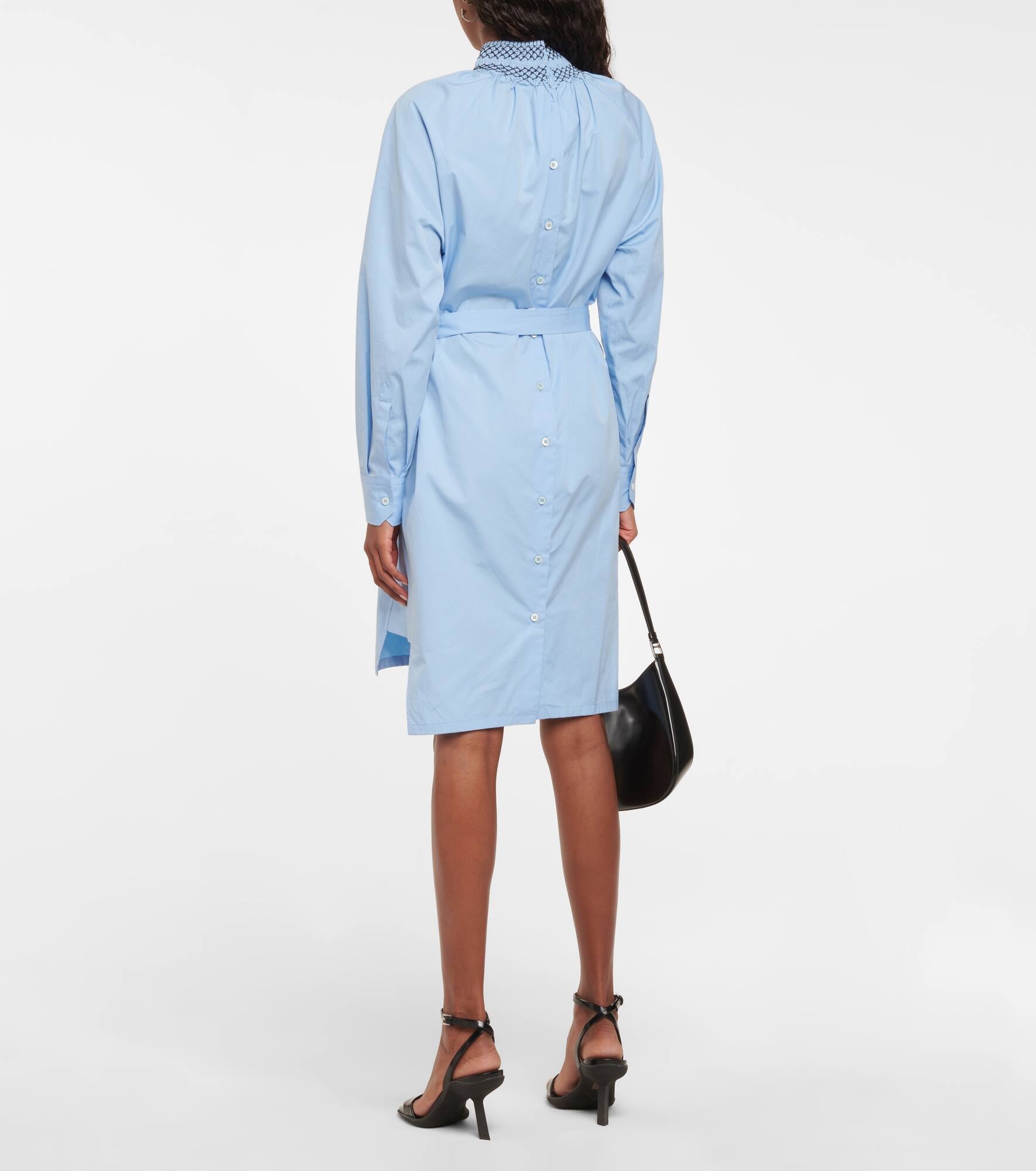 Embroidered cotton-poplin minidress - 3