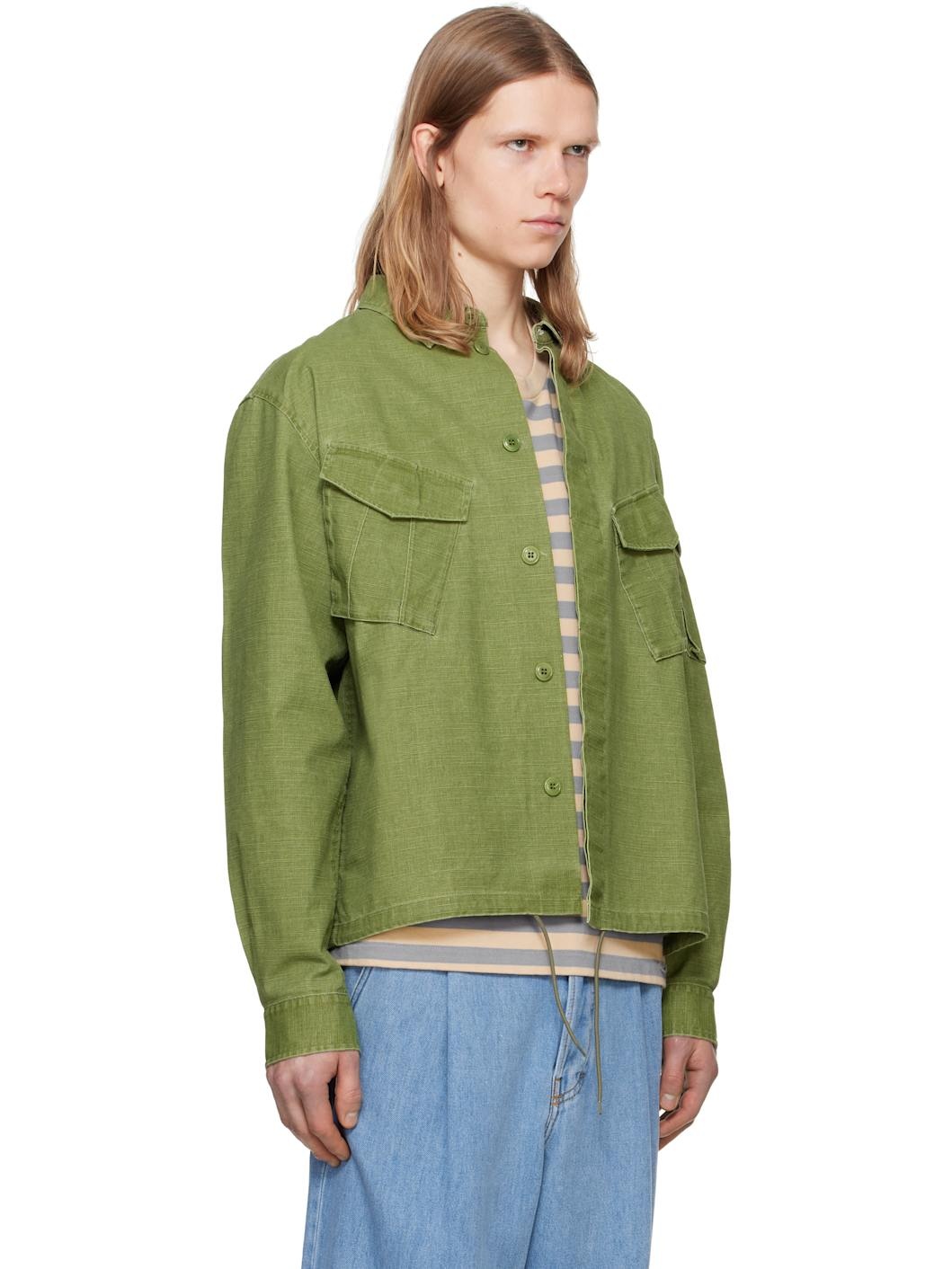 Green  Paris Pocket Overshirt - 2