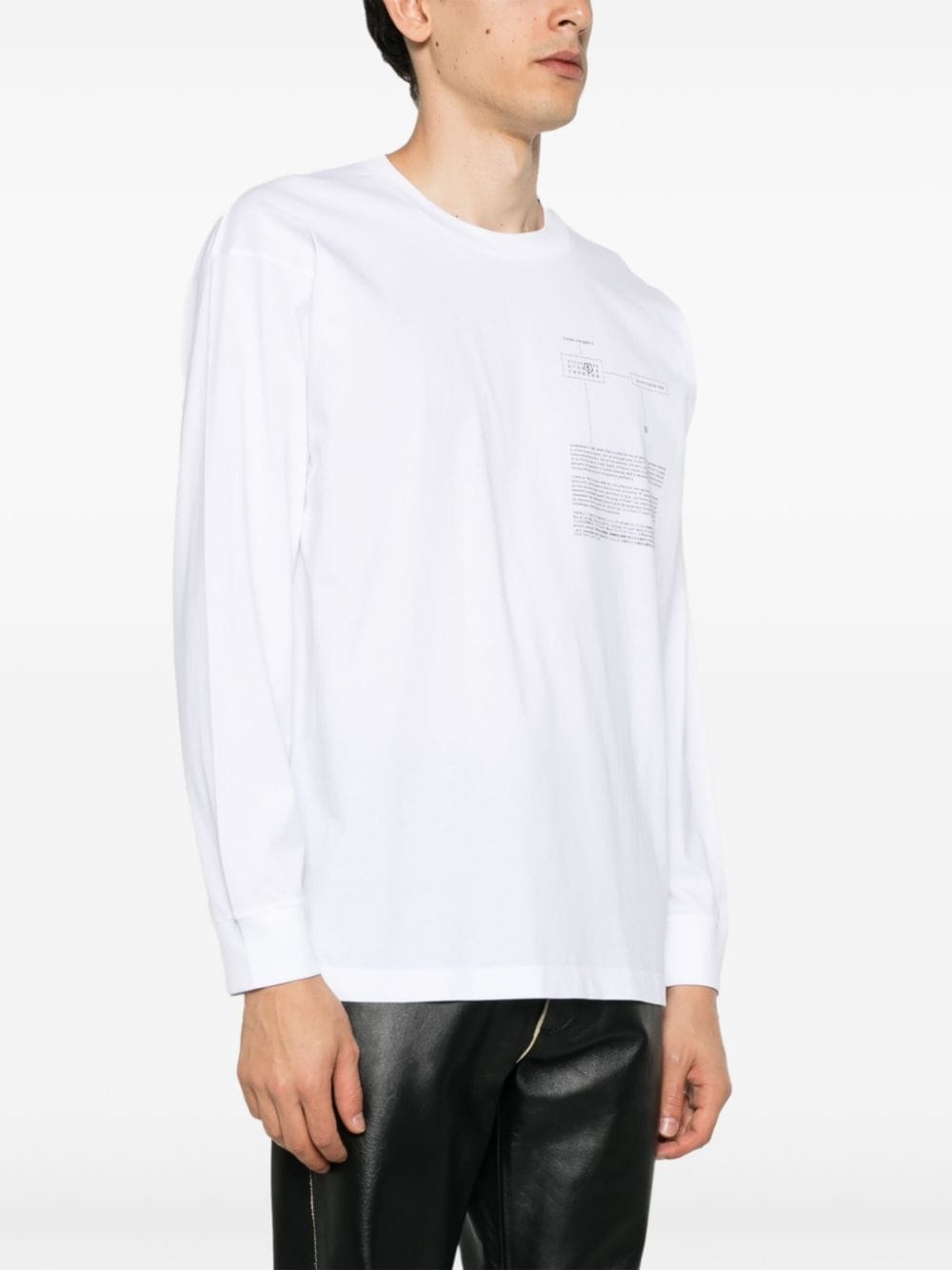 numbers-motif cotton T-shirt - 3