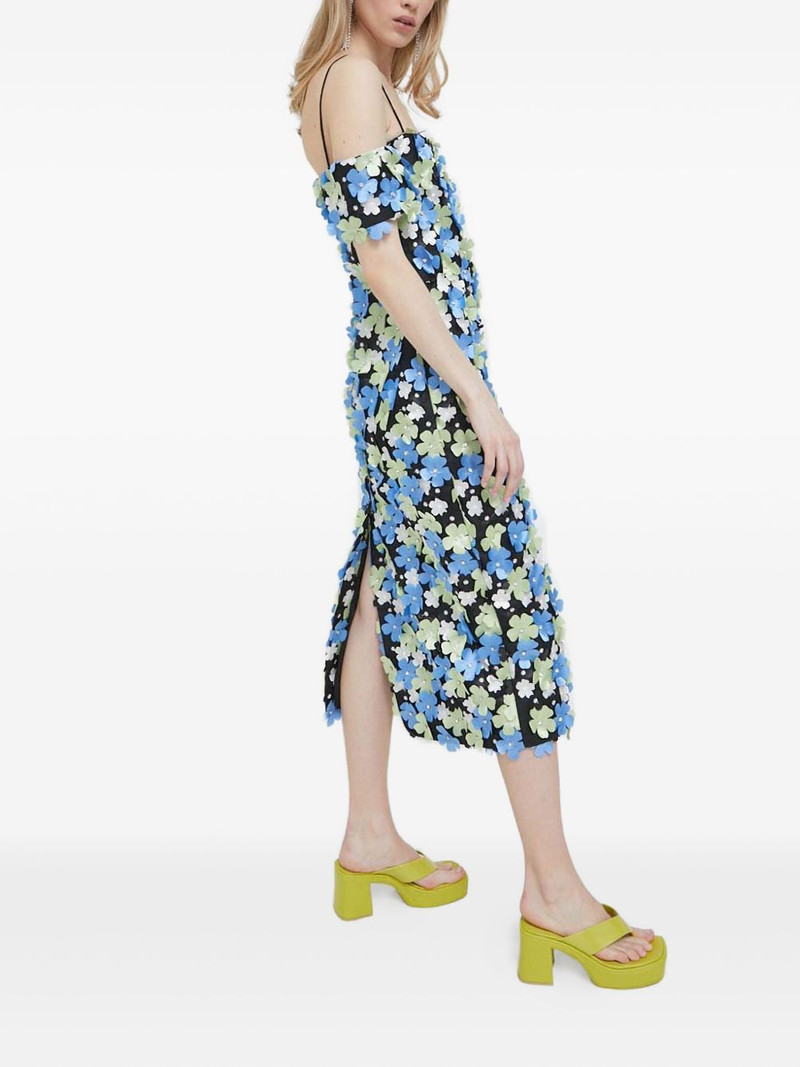 STINE GOYA floral-embellished midi dress outlook