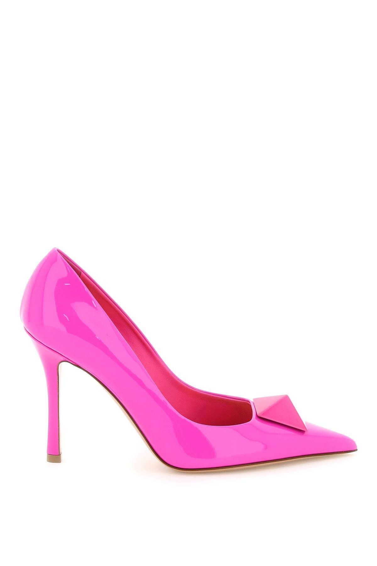 'PINK PP' PATENT LEATHER ONE STUD PUMPS VALENTINO GARAVANI - 1