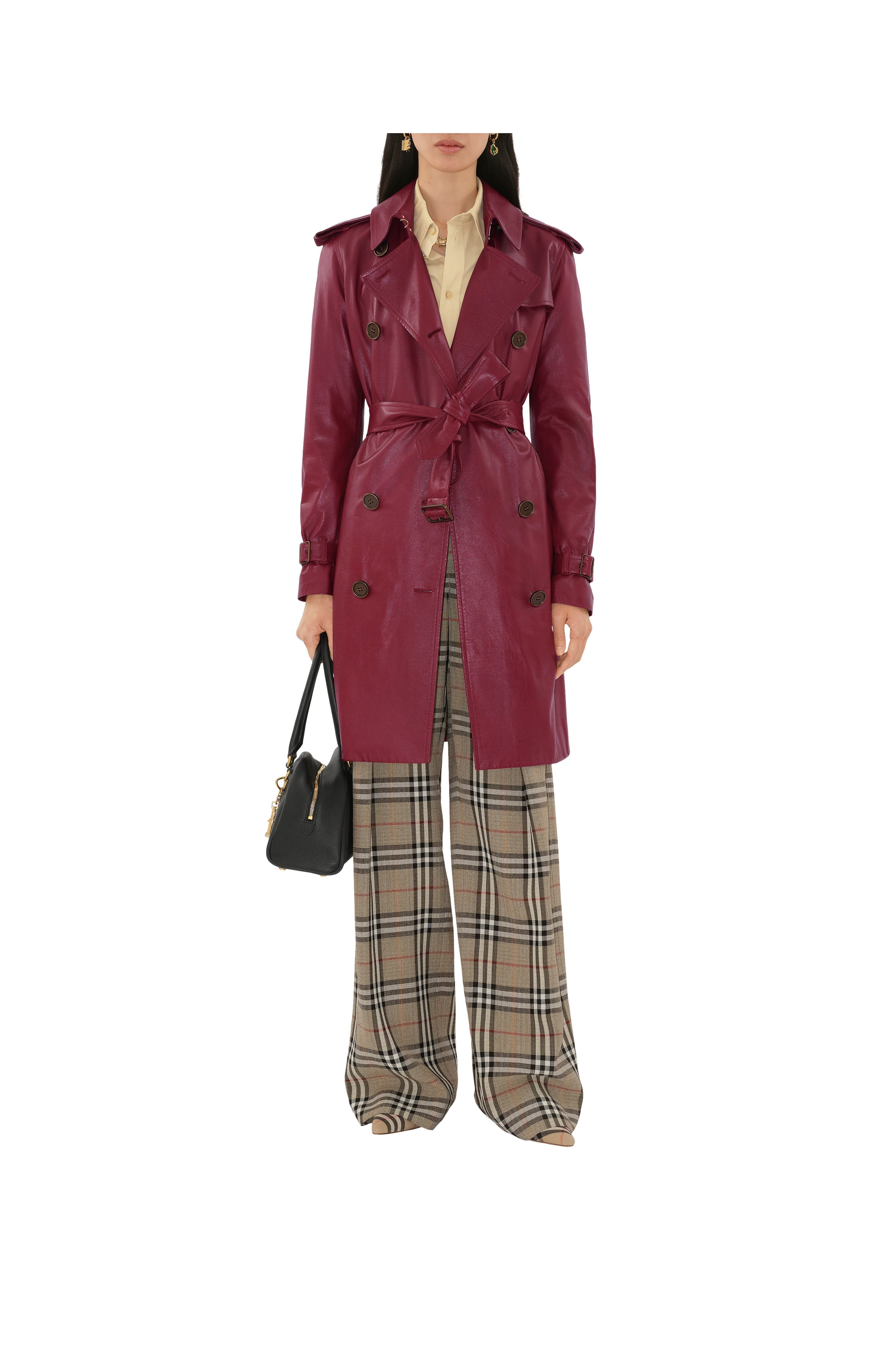 burberry Mid-length Leather Kensington Trench Coat in Ripple at Nordstrom - 3
