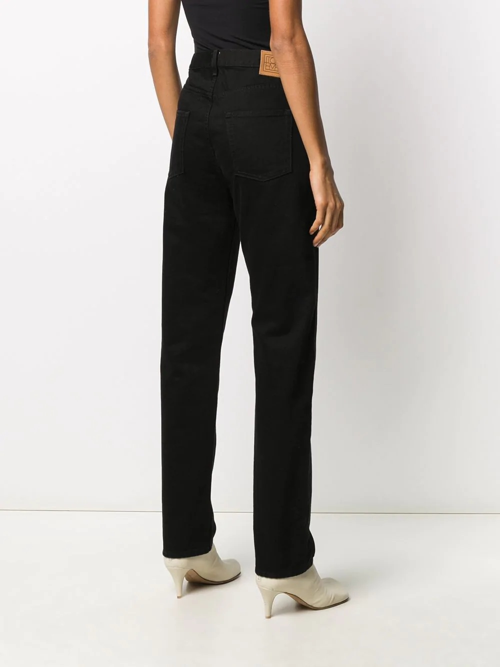 high-waisted straight leg trousers - 4