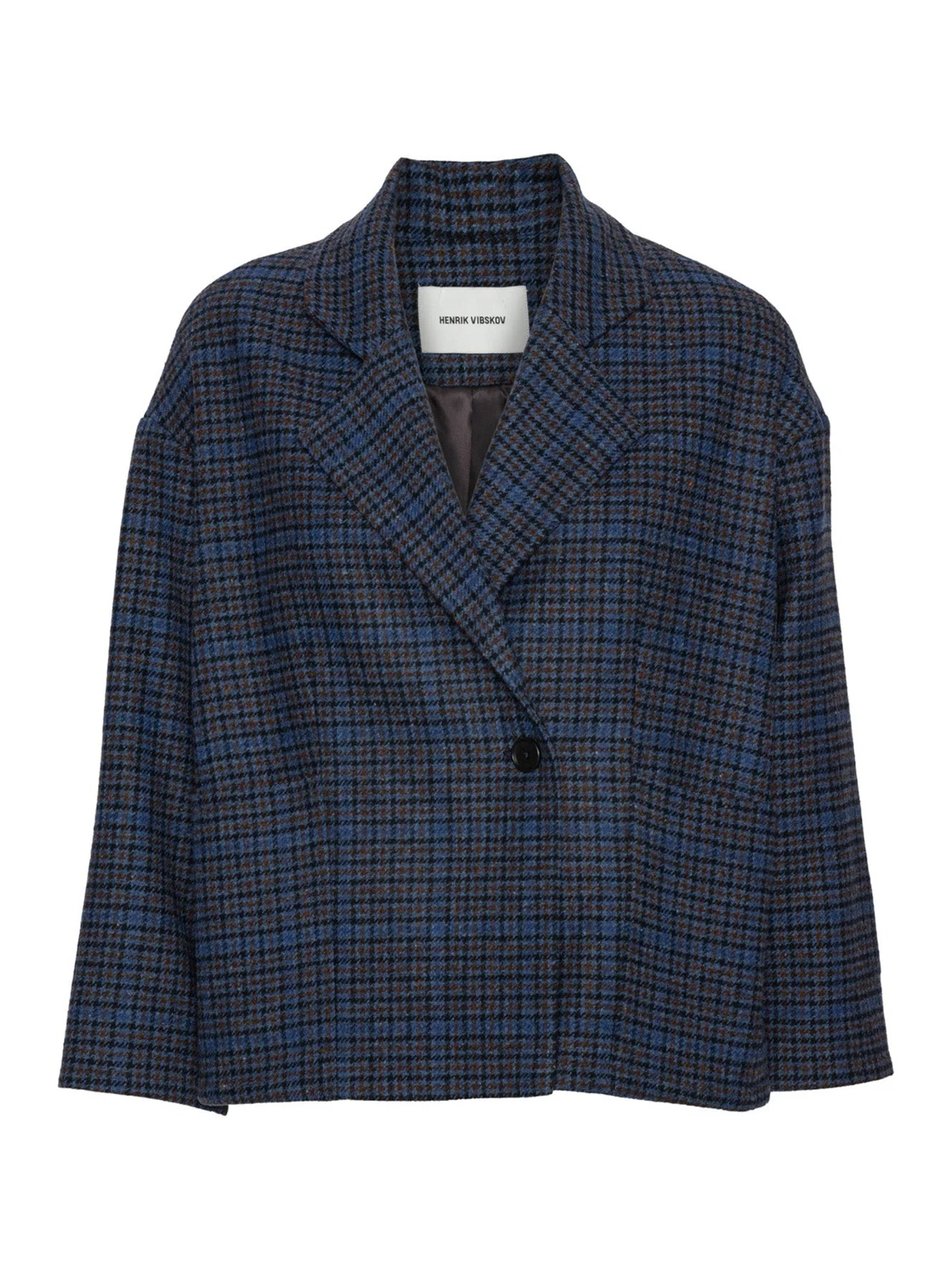 SHADY SUIT JACKET - BLUE WOOL CHECKS - 1