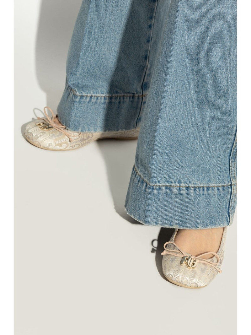 FURLA logo-jacquard ballet flats outlook