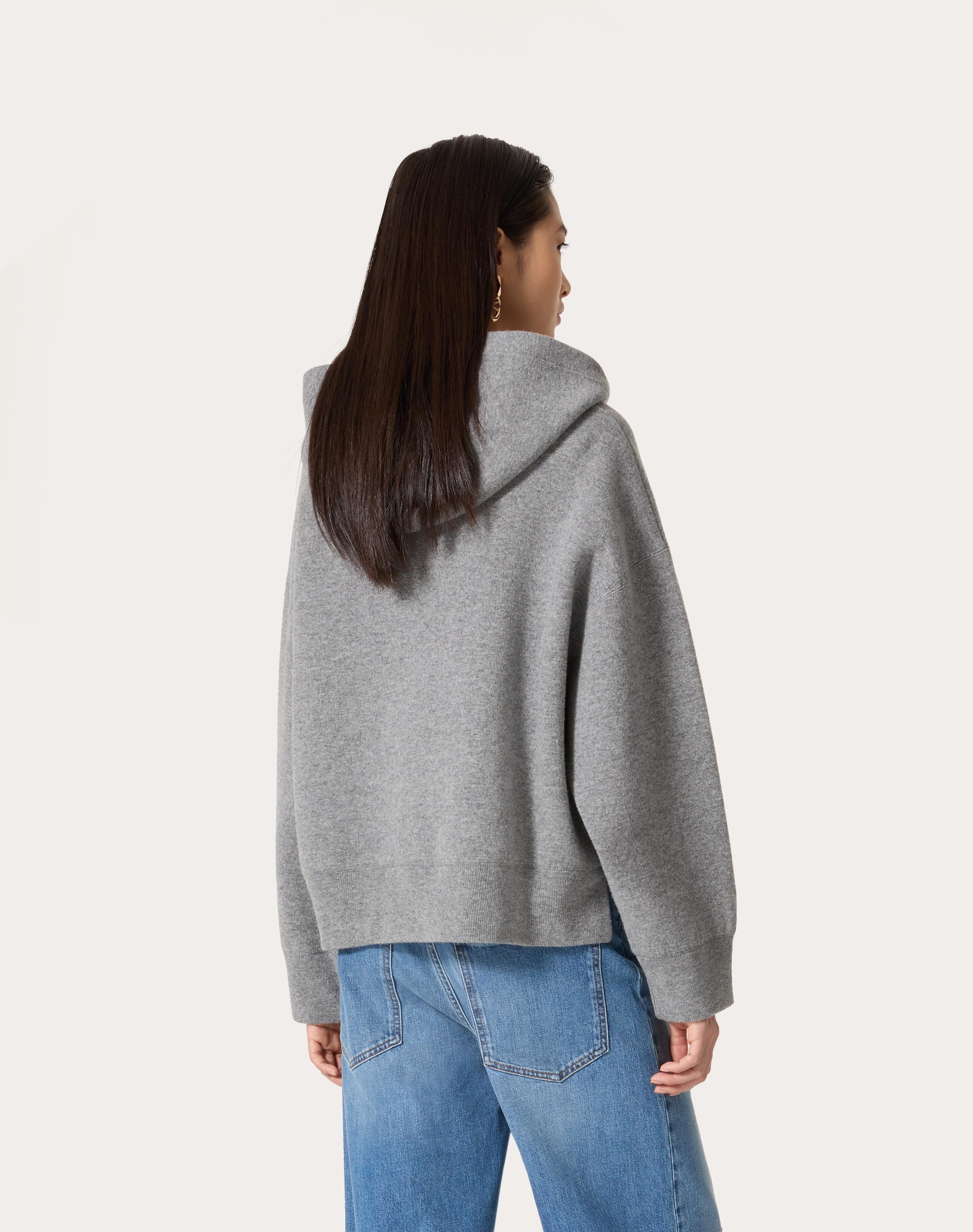 WOOL AND STRETCHED VISCOSE SWEATER - 4