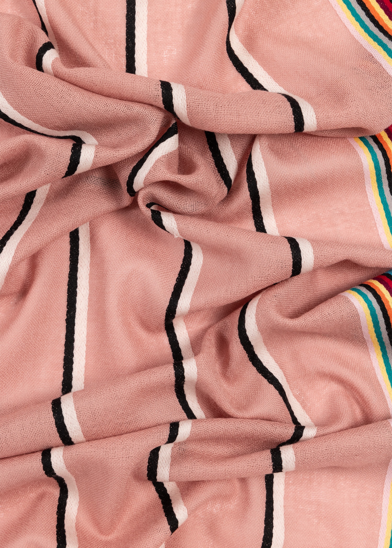 Artist Stripe Edge Lambswool-Cashmere Scarf - 4