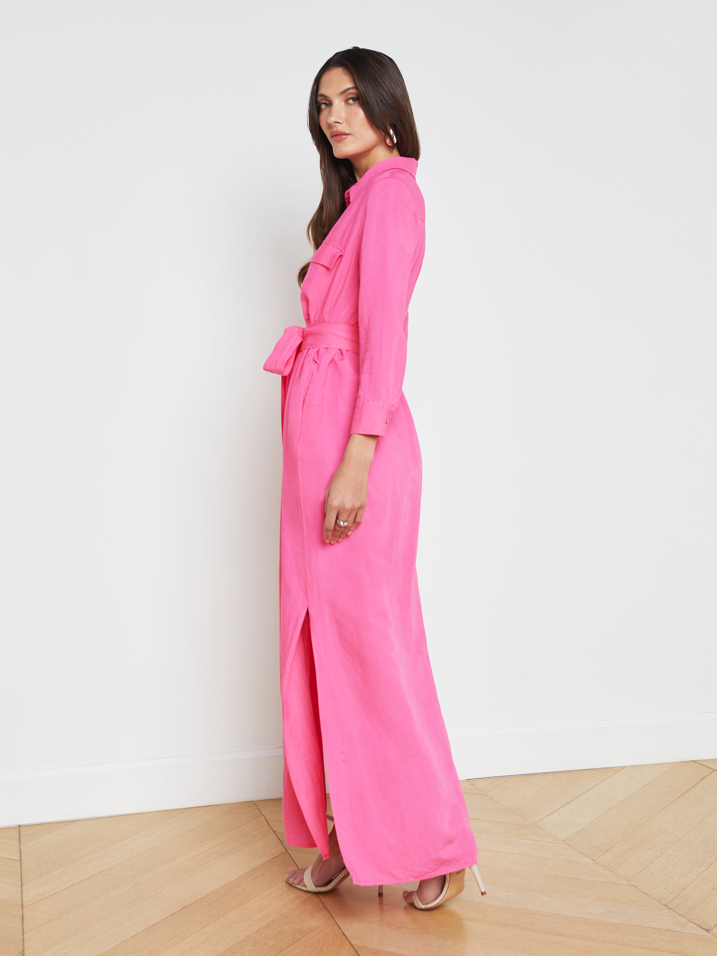 Cameron Linen-Blend Shirt Dress - 4